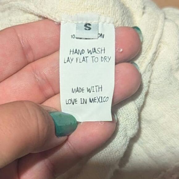 Jen's Pirate Booty SZ S Cream Romper Doubles Gauze Cotton - Picture 8 of 10